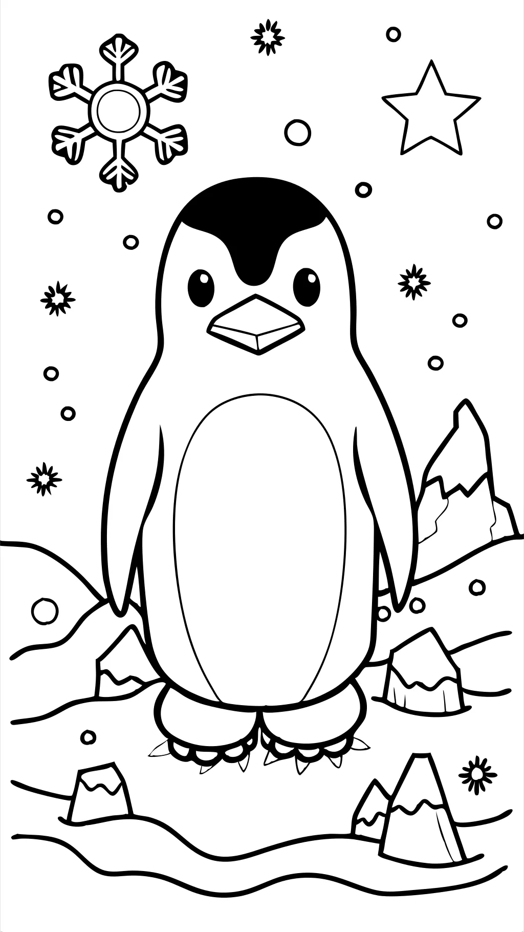 penguin printable coloring pages